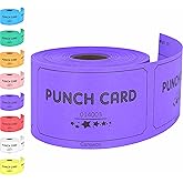 250 Purple Punch Cards - Loyalty Reward & Incentive Cards For Business & Classroom