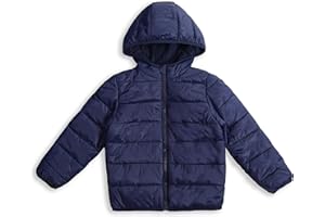 IKALI Kids Winter Coats, Lightweight Packable Puffer Jacket with Hood Pockets for Girls Boys Outwear Clothes (2-12Y)