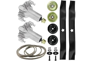 42 Inch Deck Rebuild Kit Replace for Craftsman/Husqvarna LT1000 LT2000, with 2 Spindles 130794 532130794, 2 Pulleys 153535 17