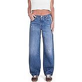 CAKE THE LABEL Baggy Jeans for Woman in Medium Blue Color - Wide Leg Jeans Woman 28" Short - 29” Inseam - Mid Rise