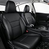 DISUTOGO Custom Fit Seat Cover for Honda HRV 2016-2022 LX&amp;2016-2018 EX/EX-L | Full Set Faux Leather Waterproof Airbag Compatible Easy to Install Seat Cushion Car Seat Covers Black