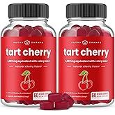 NutraChamps Tart Cherry Gummies - 3000mg Tart Cherry Extract with Celery Seed - Uric Acid Cleanse Supplement - Antioxidant, Joint Comfort, Flexibility, Immune Health, Sleep - 60 Vegan Gummies (2-Pack)