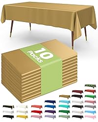 Pureegg Plastic Table Cloth Disposable 10 Pack, 54
