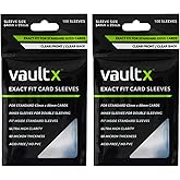 Vault X Exact Fit Sleeves (200 Pack) Perfect Inner Sleeves for Trading Cards, Clear