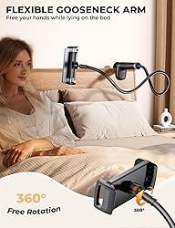 Gooseneck Phone Holder Tablet Stand for Bed:[Swivel