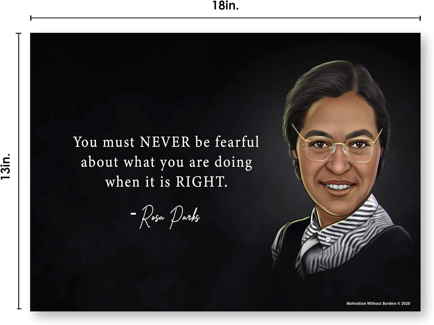 Amazon Com Rosa Parks Poster Civil Rights Art 13x18 Inch Black Women History Poster History Classroom Decorations Famous Women Posters 1 Poster Included Non Laminated Everything Else