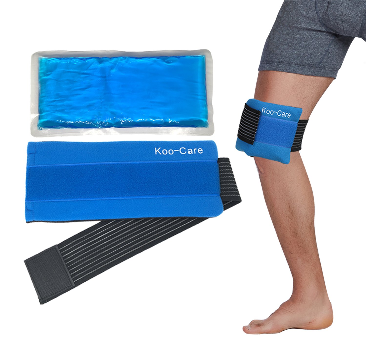 KooCare Flexible Gel Ice Pack & Wrap with Elastic Strap