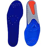 Spenco Gel Comfort Shoe Insole with Cushioning and Support, Blue Women's 9-10.5 /Men's 8-9.5