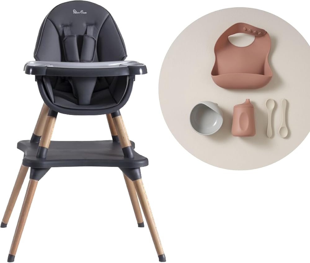 Silver Cross Eat&Play 4-in-1 Highchair Graphite 6m-5y