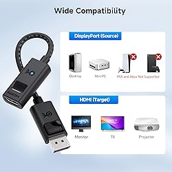 Cable Matters 8K DisplayPort 1.4 to HDMI 2.1