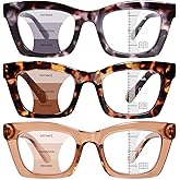 ZESAKER Progressive Reading Glasses for Women Oversized Spring Hinges Progressive Computer Readers Blue Light Blocking