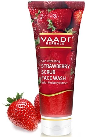 fresh strawberry exfoliating scrub