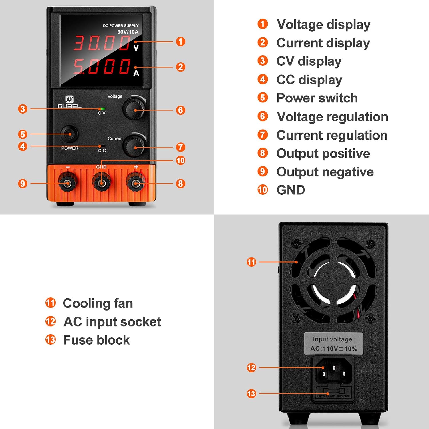 Adjustable DC Power Supply (0-30 V 0-10 A) - Image 5
