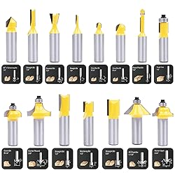 KOWOOD Router Bits Set of 15 Pieces 1/2 Inch