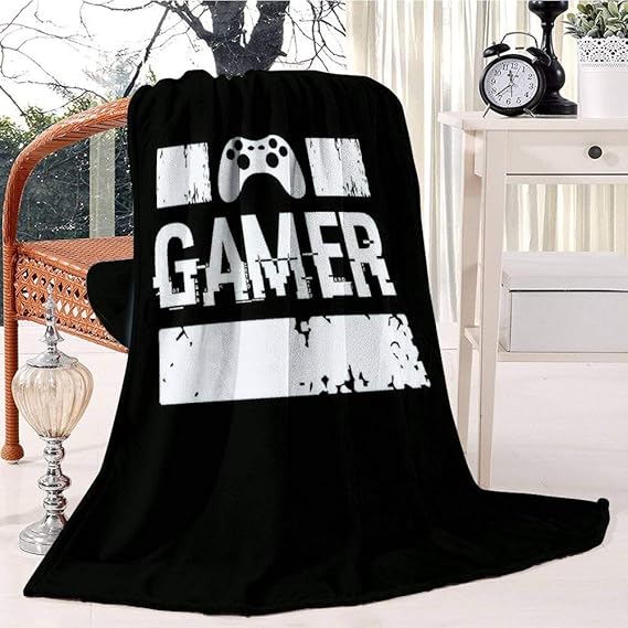 Gamer Video Game Player Gaming Fleece Blanket Soft Plush