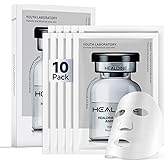HEALOINE Hyaluronic Acid Face Mask with Niacinamide, Overnight Facial Mask Even Skin Tone Face Mask for Women, Hydrating, Moisture, Elasticity for All Skin Types Korean Skin Care 30g*10 ea