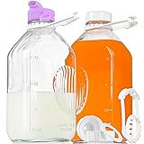 2 Pack 64 Oz Heavy Duty Glass Milk Bottle with