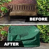 RICHIE Garden Bench Cover 163x66x63/89cm 3 Seater Waterproof UV Green view 5