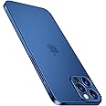 Purluct Compatible with iPhone 12 Pro Max Slim Case,Paper-Thin Matte Finish Skin Back Case [Anti-Fingerprints& Non Yellowing] Ultra Protective Cover with Camera Protection for Men 6.7 Inch (Blue)