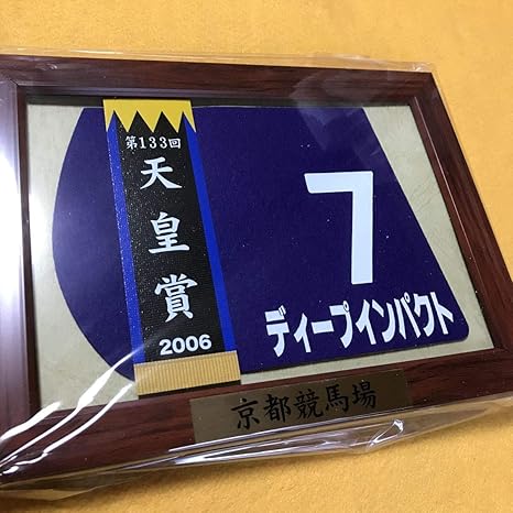 Amazon Co Jp 競馬 ディープインパクト 06年天皇賞 春 額入りミニゼッケン 優勝レイ ホビー 通販