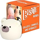 asobu Bestie Bottle Replacement Head For Insulated Stainless Steel Water Bottle, Detachable Soft Animal Head, Collectable Bottle Head for Fun Drinking For Kids, Bear