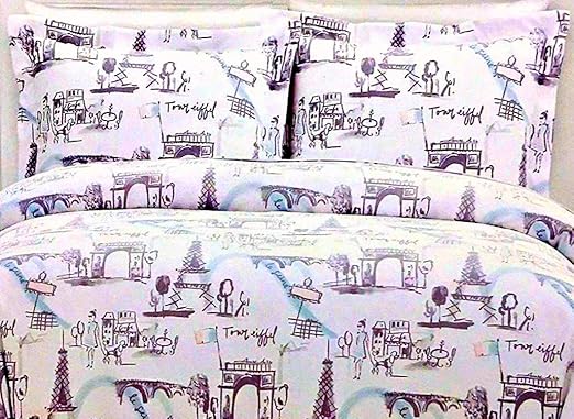 Amazon Com Envogue Kids Girls Twin 2 Piece Parisian Eiffel Tower