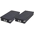Snap-N-Store Cassette Tape Storage Box - 2 Pack, Durable Boxes with Lids to Hold up to 50 Cassette Cases - Black