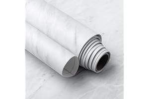 Very Berry Sticker Marble Peel and Stick wallpaper (White Matte, 61 x 300cm) Premium Vinyl Wrap for Countertops, Bathroom Van