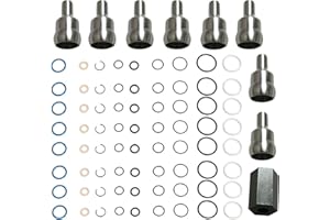 CAQEG Pack of 8 For 2003-2007 Ford 6.0L Powerstroke Oil Rail Leak Repair Kit Tool O-rings + Injector Seal Kits
