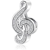 SBI Jewelry Music Note Charm Compatible with Pandora Charms Bracelets Treble Clef Bead Gift Musician Christmas Anniversary Birthday