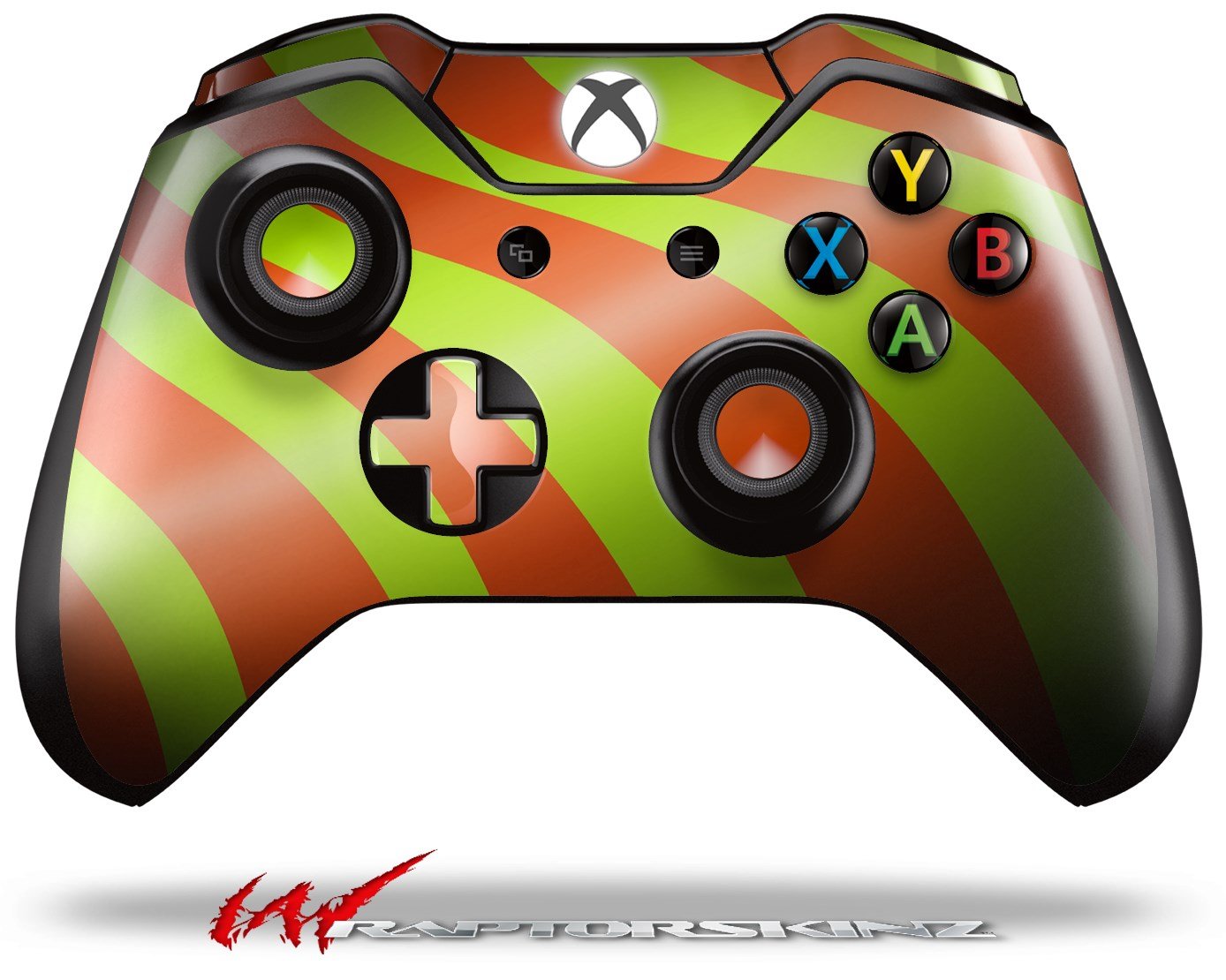Amazon Com Two Tone Waves Neon Green Orange Decal Style Skin Fits Microsoft Xbox One Wireless Controller Video Games