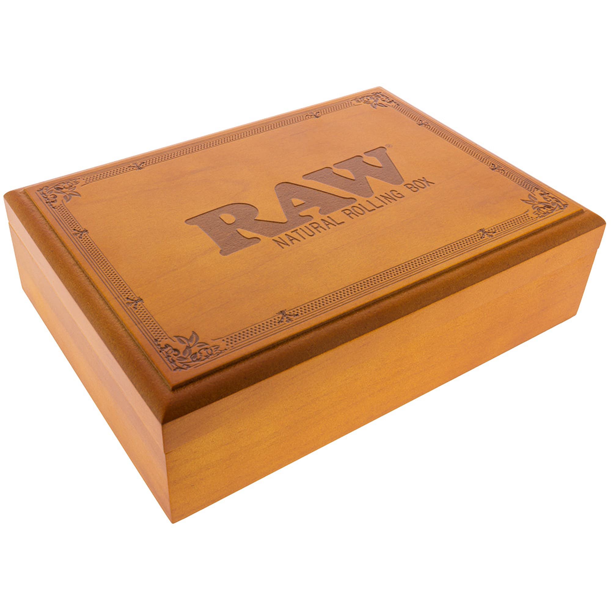 Raw Rolling Box Wood 9" X 6.5" X 2.5"
