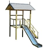 Play Structure Slide Plans DIY Children Outdoor Playset Kids Wood Shelter