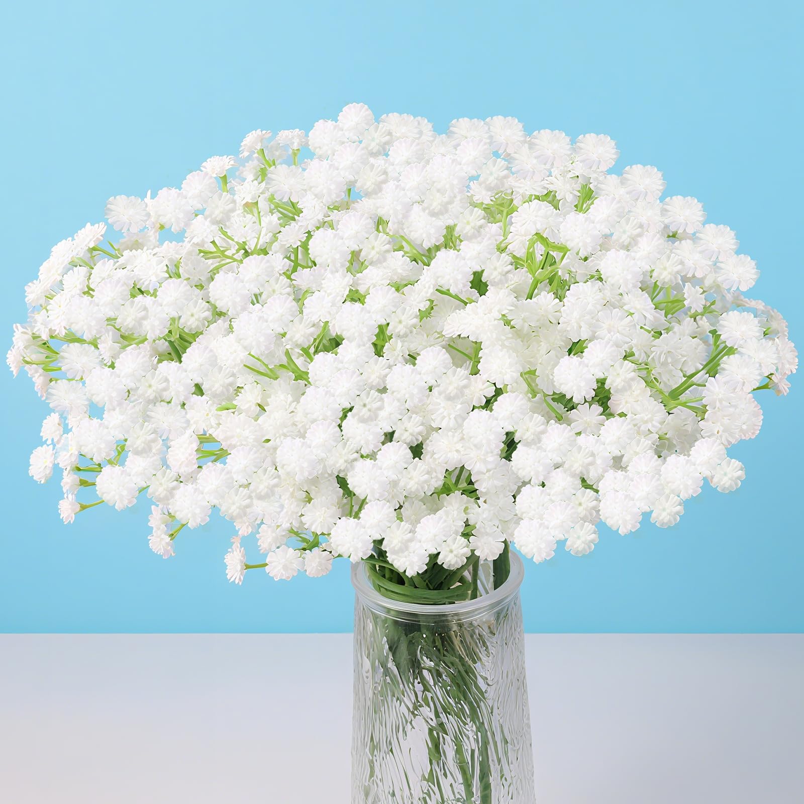 Photo 1 of ***1 PCS*** Solivya 6 Pcs Babys Breath Artificial Flowers, Fake White Babys Breath Flowers for Wedding Floral Arrangement Party Decor