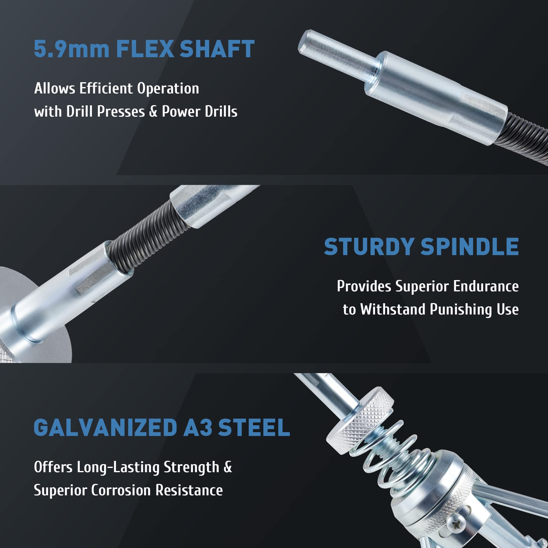 Orion Motor Tech Cylinder Hone Tool Set With Tool Box 11/8" 2" And 3