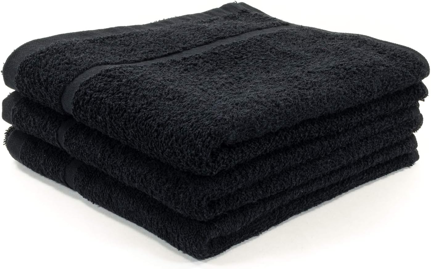12 x Black Bleach Resistant Hairdressing Towels 50x85cm / Salon Towels/Spa/Beauty/Nails/Bleach Proof