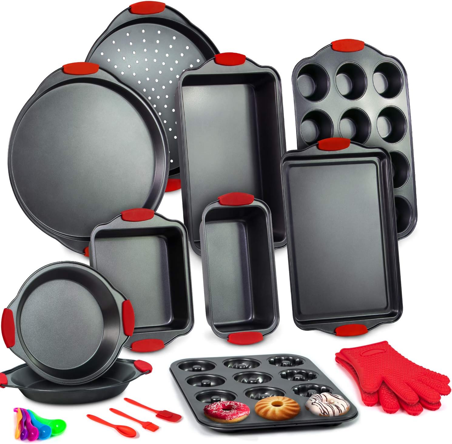 *GREAT VALUE!* Amazon 20pc Nonstick Bakeware Set with Grips includes