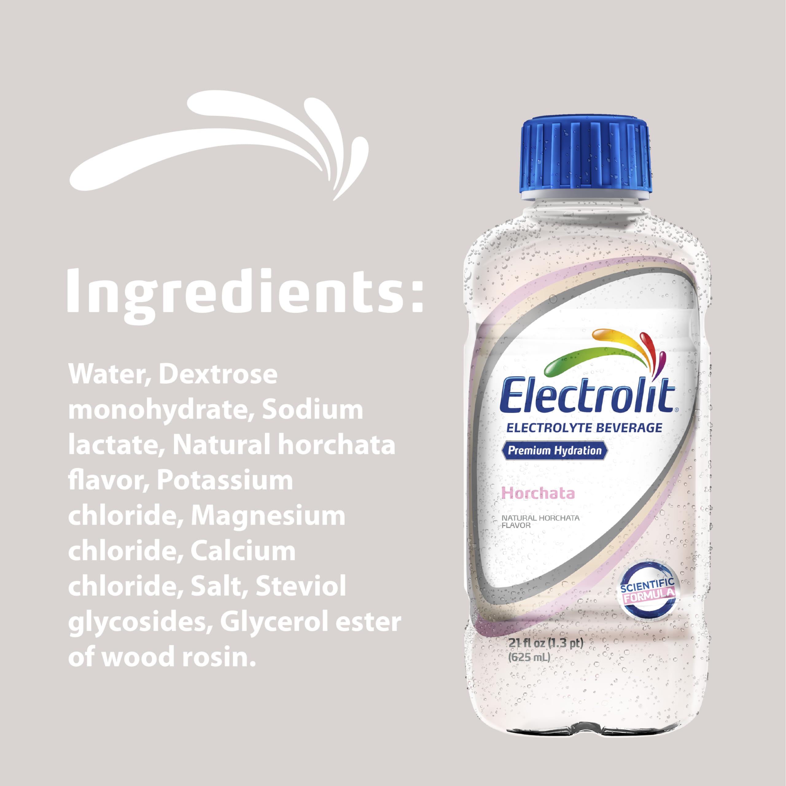 Electrolit Hydration Electrolyte Drinks, Sports Beverages with Electrolytes, Magnesium, Calcium & Potassium, Recovery Drink for Post Workout, 12 Pack (Horchata)