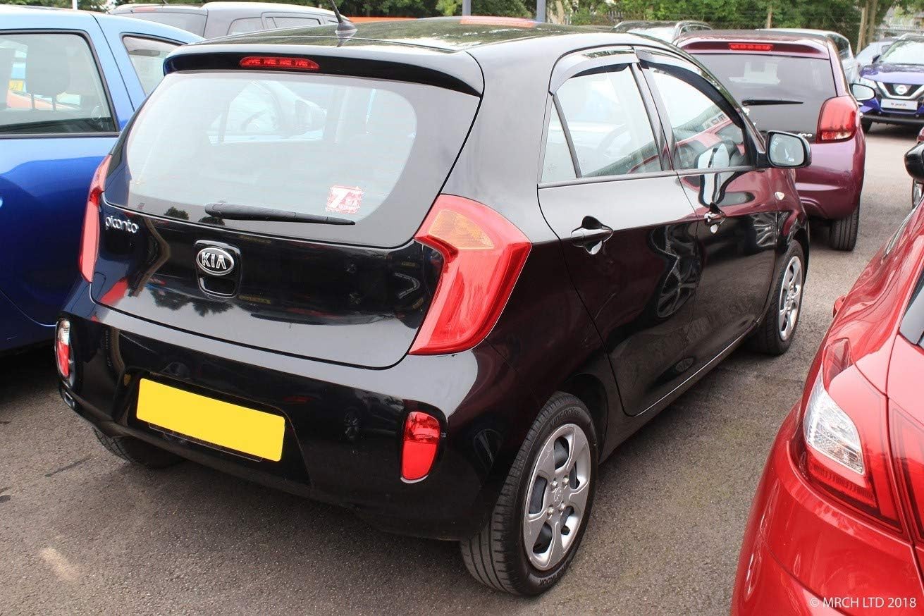 AUTO CLOVER Wind Deflectors Set for Kia Picanto 2012-2016 (4 pieces), Tinted Black - Image 4