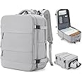 coowoz Large Travel Backpack Carry On for Women Man Gym Backpack with Laptop Compartment Mochila de Viaje Teacher Personal Item Backpack Rucksack Airplane Accessories Must Haves Grey