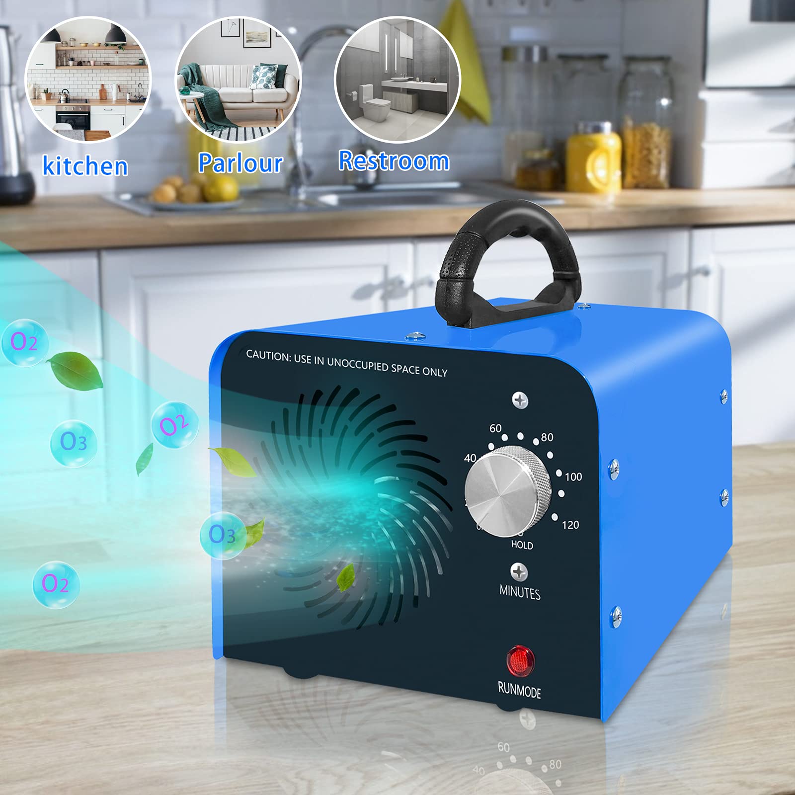 Maleb Ozone Generator 80,000mg/h - Ozone Machine Odor Removal Odor Eliminator Ionizer Deodorizer Ozonator Ozone Generator Air Purifier for Home/Car/Smoke/Pet Odor