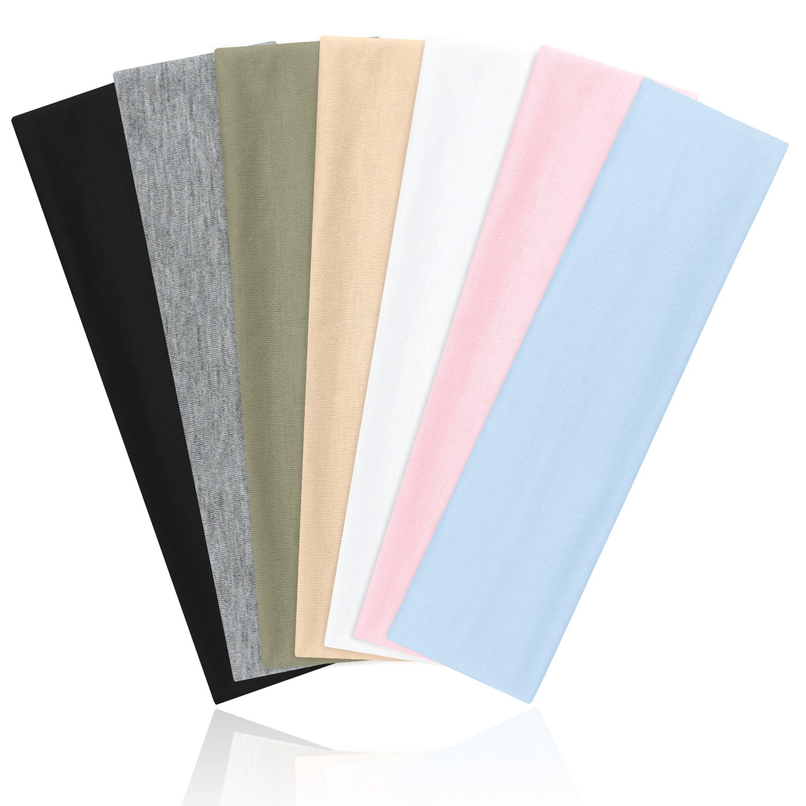 Tumurup Headbands for Women's Hair, 7 PCS Elastic Hair Band Soft Head Band Fashion Headband for Running Yoga Makeup