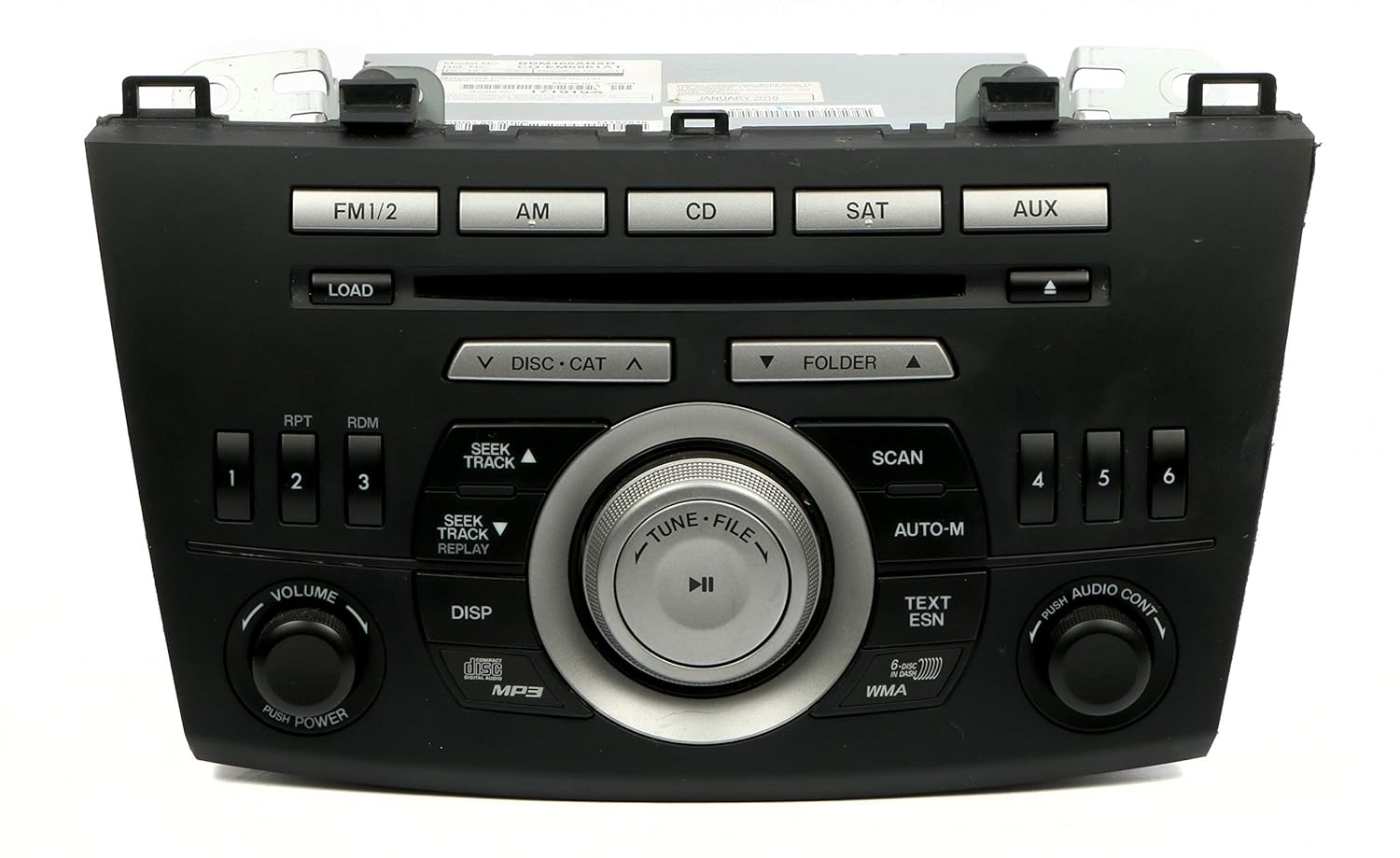 2010 Mazda 3 AM FM Tuner & Receiver MP3 6 Disc CD Changer in Dash PN BBM466ARXB