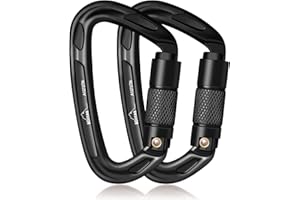 BEIFENG Auto Locking Carabiner 25KN Professional Rock Climbing Carabiner Obtained UIAA Certification Heavy Duty Carabiners Su