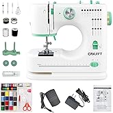 16-Stitch Built-in Beginner Sewing Machine,2-Needle Mini Adjustable Speed Sewing Machine,Easy-to-Use Household Electric Sewing Machine with Accessory Kit,Suitable for All Kinds of DIY Sewing Projects