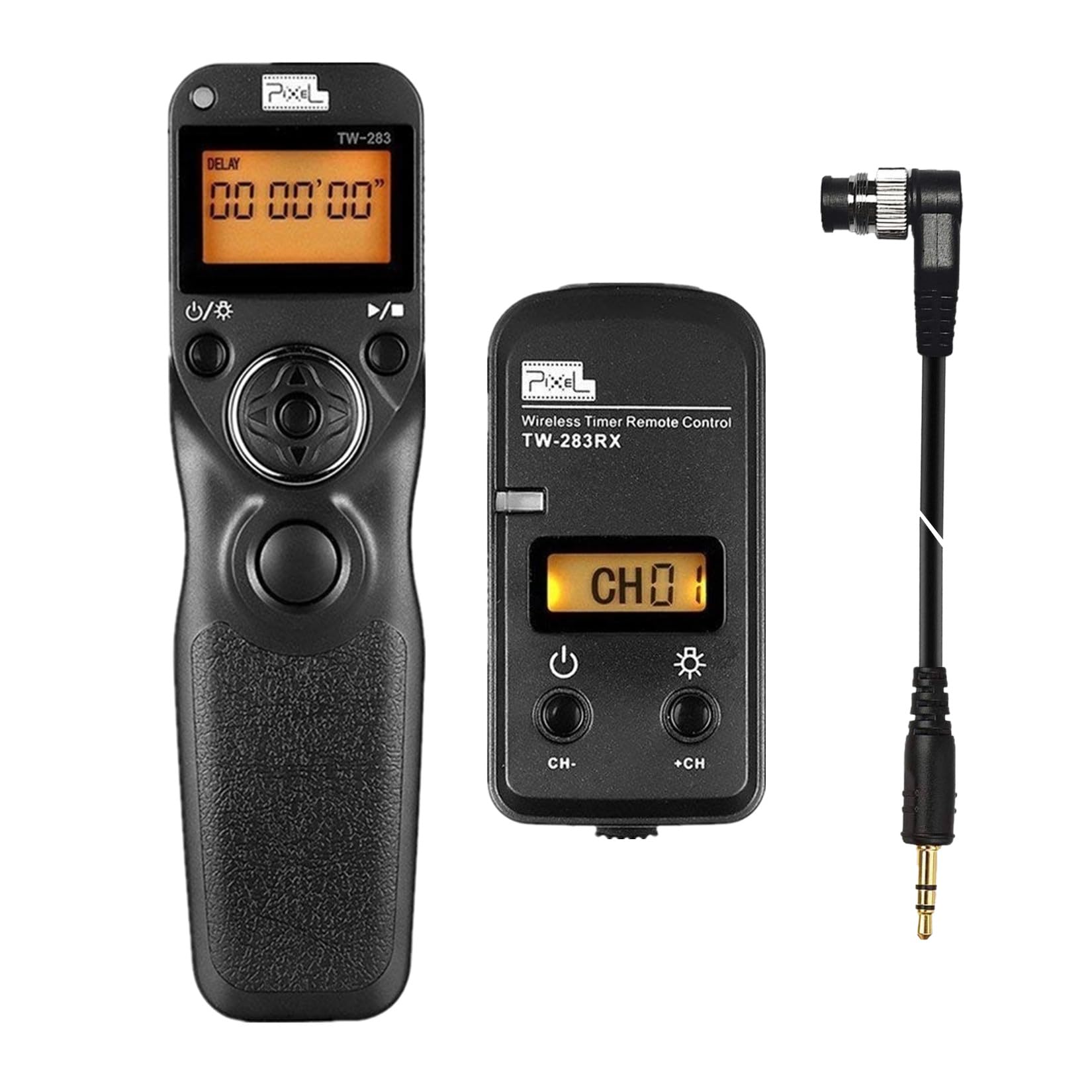 Photo 1 of Pixel LCD Wireless Shutter Release Remote Control TW283-DC0 Compatible with Nikon Z8 Z9 D3 D810A D3s D4 D5 D6 D800 D850 D800E D810A D810 D700 D500 D300 D300s D200 F100 F90 F90X F6 F5 N90s D1X D2H