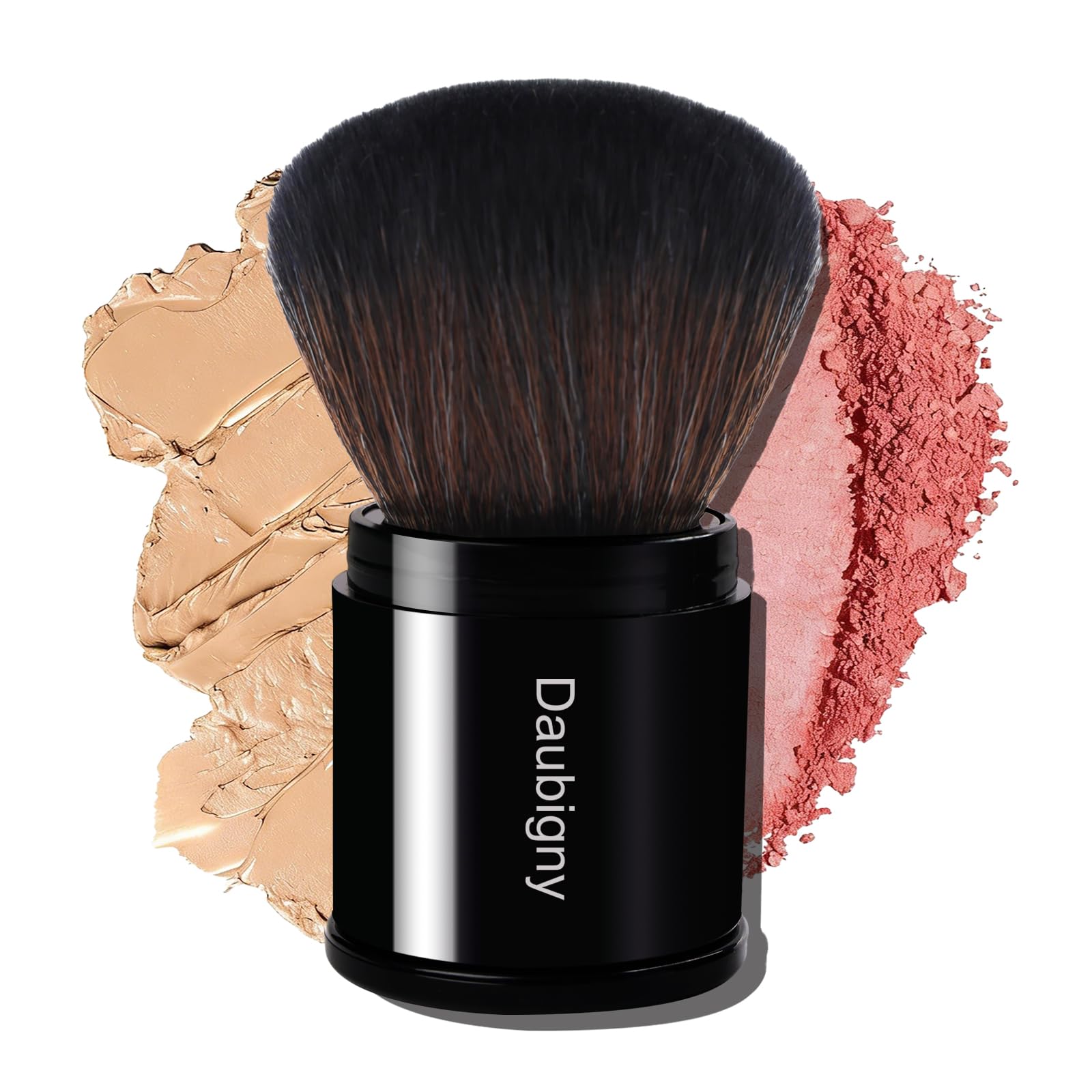 Retractable Kabuki Makeup Brush， Daubigny Powder Brushes Foundation Travel Foundation Brush for Blush Bronzer & Powder