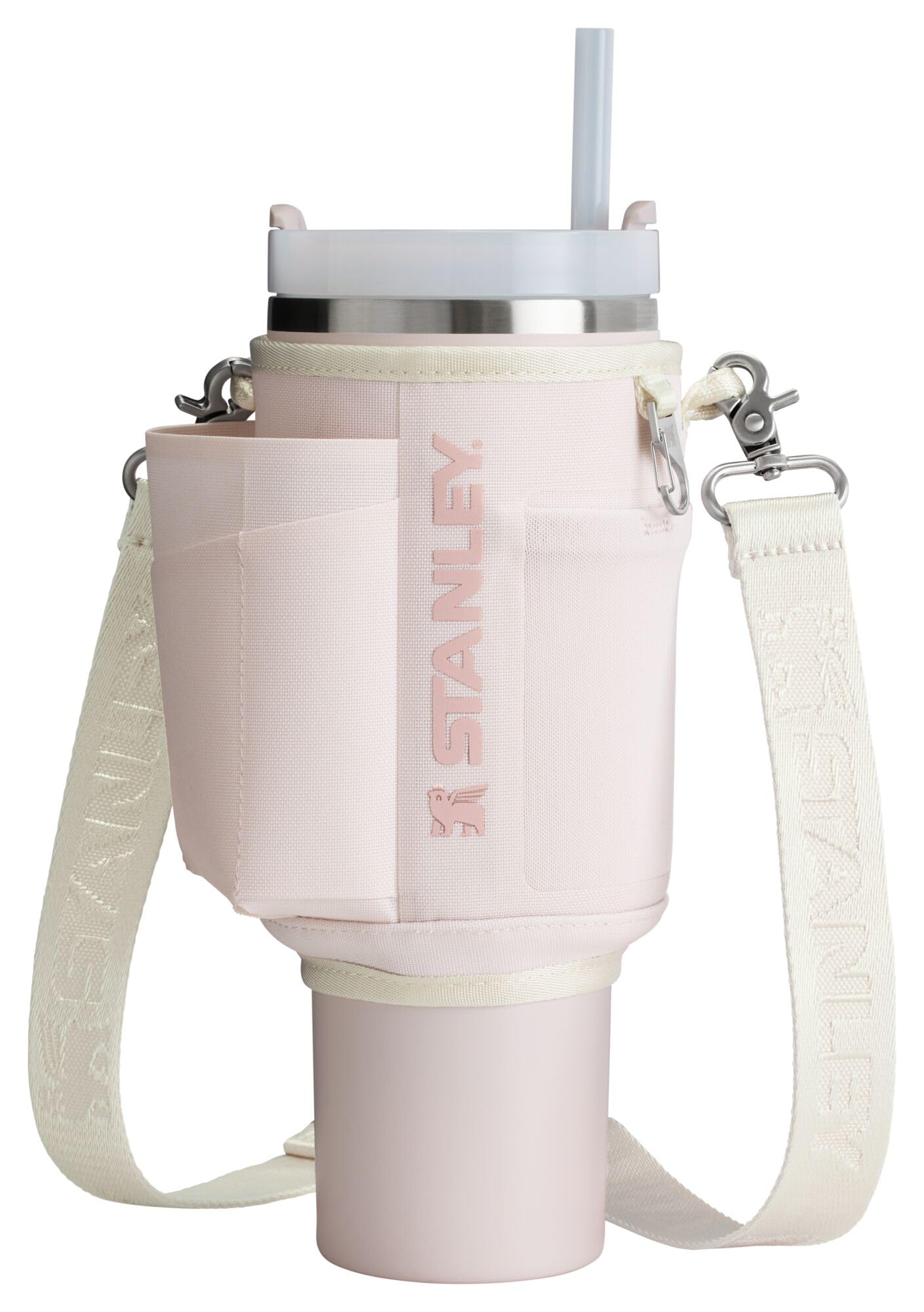 Stanley All Day Quencher Carry All for 40 oz Tumbler with Handle | Crossbody Bag with Phone Holder Pocket, Card Sleeve & Detachable Strap | Water Bottle Carrier Bag | BPA-Free | Rose Quartz Image