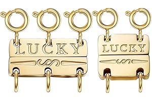 KCCTOO Necklace Layering Clasp Womens Jewelry Separators 18K Gold and Silver Magnetic Multiple Necklace Clasp for Women Layered Look