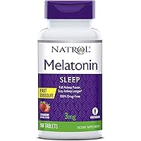 Natrol Melatonin Fast Dissolve Tablets, Helps You Fall Asleep Faster, Stay Asleep Longer, Easy to Take, Dissolves in…